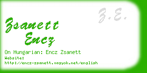 zsanett encz business card